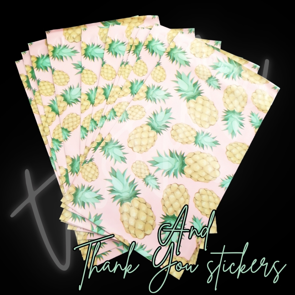 40 - 6x9 Pineapple Print Polymailers